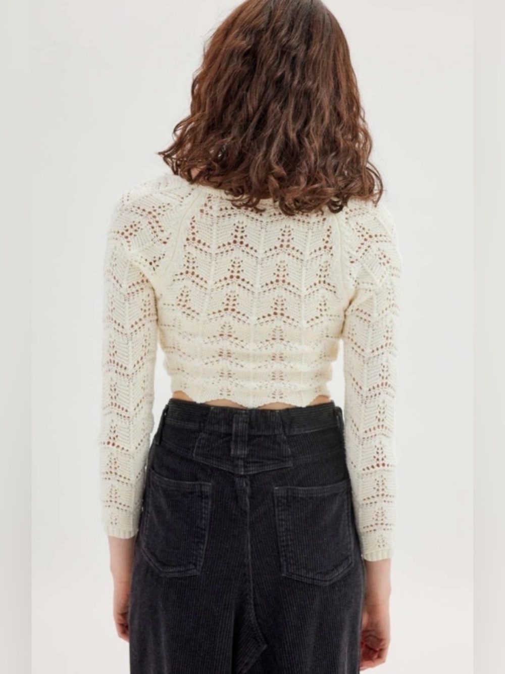 Urban Outfitters Blaire Crochet Square Neck Sweater - Picture 2 of 5